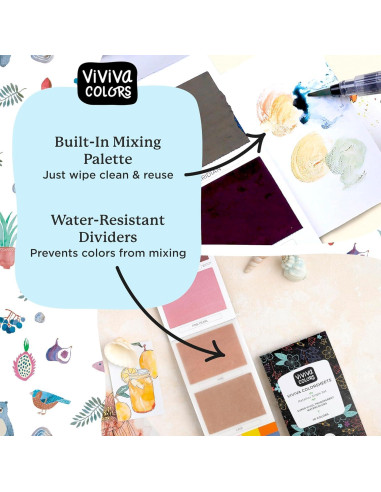 Set de Acuarelas Metálicas Viviva - 10 Colores Vibrantes