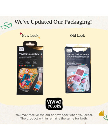 Set de Acuarelas Metálicas Viviva - 10 Colores Vibrantes