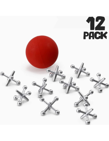 Juego de Jacks de Metal Kicko - 12 Juegos - Diversión para Niños
