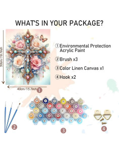 Kit de Pintura por Números MBNTJHT 40x50 cm para Adultos 2