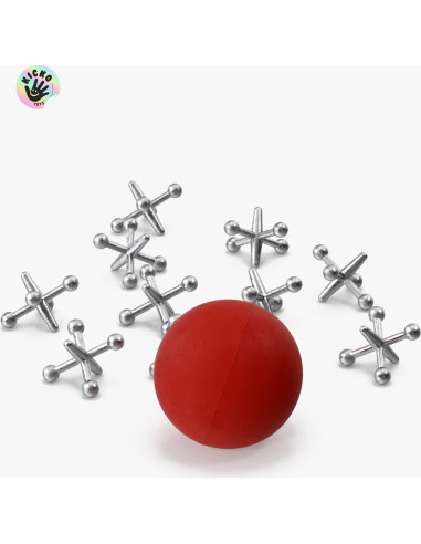 Juego de Jacks de Metal Kicko - 12 Juegos - Diversión para Niños