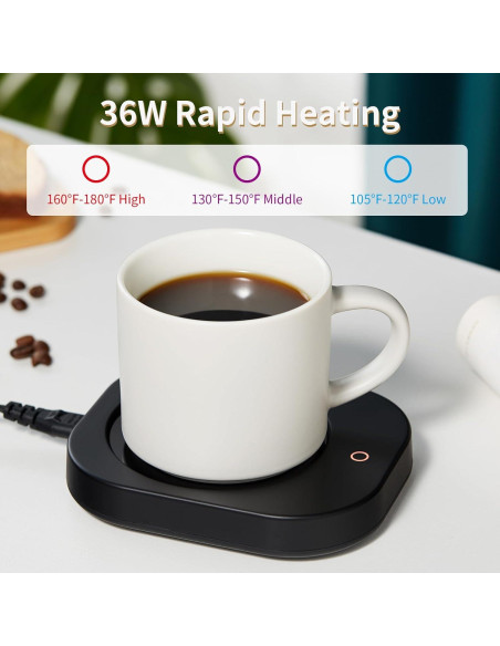 Calentador de Tazas DOPUDO Negro con Apagado Automático 4h
