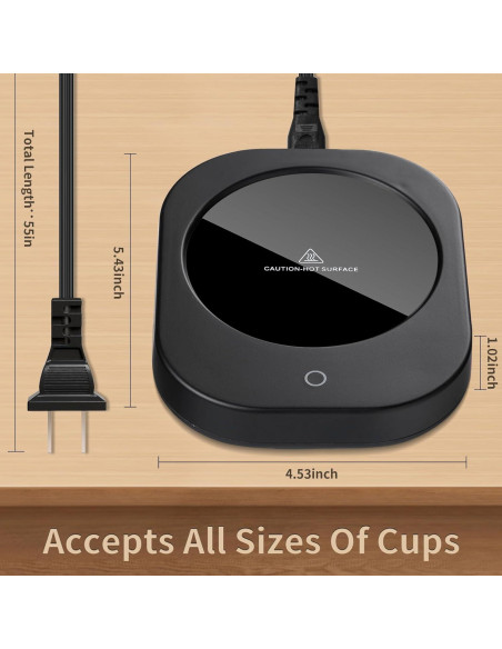 Calentador de Tazas DOPUDO Negro con Apagado Automático 4h