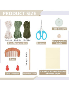 Kit de Macramé DIY ORIGACH Monstera Boho para Principiantes 2