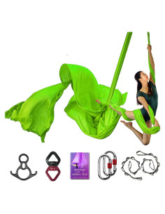 Conjunto de Telas Aéreas SYCYKA 10m x 2.8m para Yoga y Acrobacia