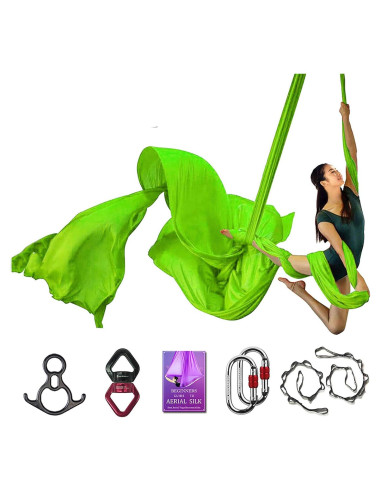 Conjunto de Telas Aéreas SYCYKA 10m x 2.8m para Yoga y Acrobacia