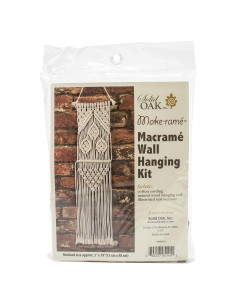 Kit de Macramé Pequeño Roble Sólido Floral - 1 Pieza