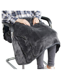 Manta con peso MAXTID 3.6 kg 99x58 cm Terciopelo Gris