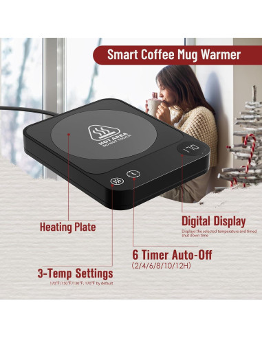 Calentador de Tazas Eléctrico Samdray Modelo C - 3 Temperaturas