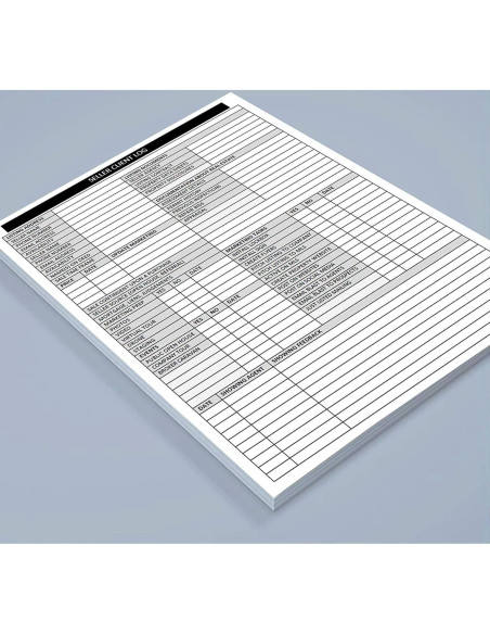 Registro de Clientes Vendedores Life Charge 50 Páginas 21.6x27.9cm