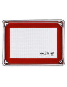 Juego Bandeja de Horno Aluminio New Star 33x23 cm con Tapete Silicona