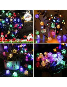 Luces de Cadena Solares 100 LED Multicolor 12.19m para Jardín 2