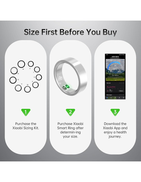 Anillo Inteligente Xiaobi TM22 Plata - Fitness y Salud 5ATM