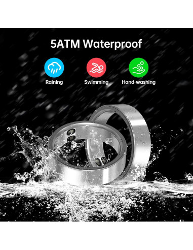 Anillo Inteligente Xiaobi TM22 Plata - Fitness y Salud 5ATM