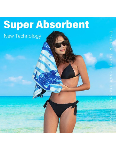 Paquete de 2 Toallas de Playa Microfibra Widdonen 81x180 cm