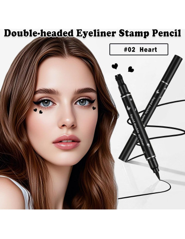 Eyeliner Doble Cabeza Negro XINGXYUEL con Sello Impermeable