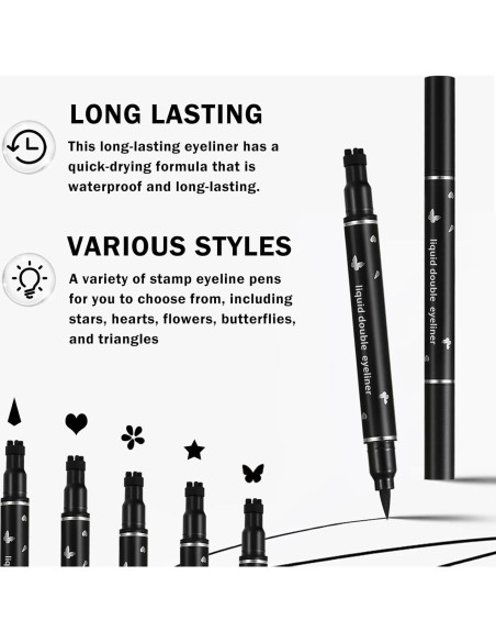 Eyeliner Doble Cabeza Negro XINGXYUEL con Sello Impermeable Eyeliner Doble Cabeza Negro XINGXYUEL con Sello Impermeable