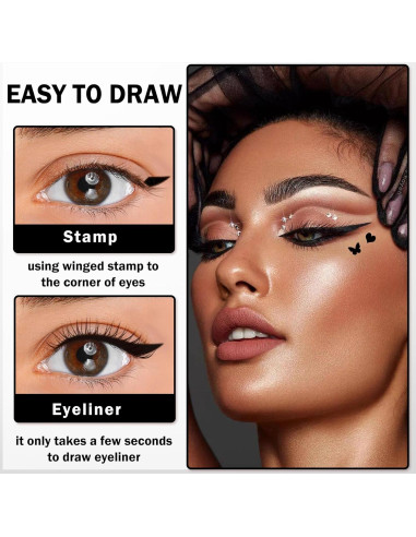 Eyeliner Doble Cabeza Negro XINGXYUEL con Sello Impermeable