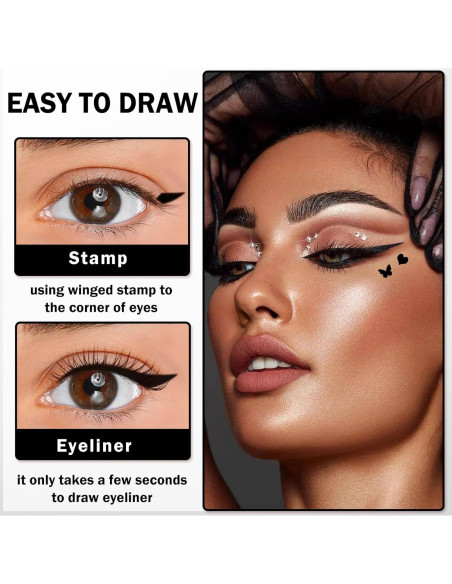 Eyeliner Doble Cabeza Negro XINGXYUEL con Sello Impermeable Eyeliner Doble Cabeza Negro XINGXYUEL con Sello Impermeable