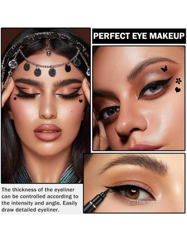 Eyeliner Doble Cabeza Negro XINGXYUEL con Sello Impermeable