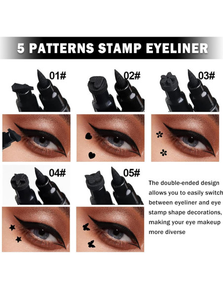 Eyeliner Doble Cabeza Negro XINGXYUEL con Sello Impermeable Eyeliner Doble Cabeza Negro XINGXYUEL con Sello Impermeable