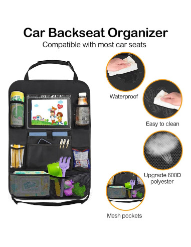 Organizador de Asiento Trasero JUCAINHI 2 Pcs Impermeable