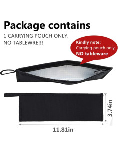 Funda de Utensilios de Viaje Aosbos - Revestimiento Aluminio Negro 2