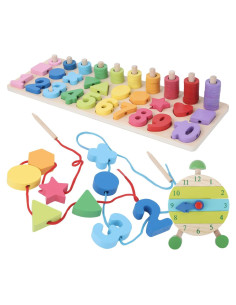 Juguete Educativo Montessori de Madera - Rompecabezas de Números y Formas