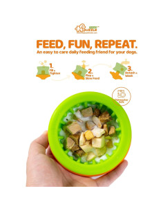 Juguete Interactivo para Perros Medianos Puzzle Feeder Verde 2