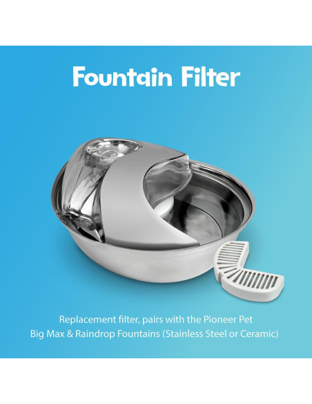 Fuente de Agua para Mascotas Pioneer Pet Acero Inoxidable 1.77L