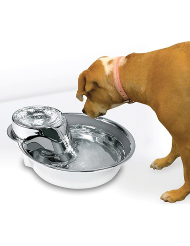 Fuente de Agua para Mascotas Pioneer Pet Acero Inoxidable 1.77L