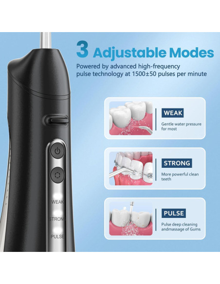 Hilo Dental de Agua OKALA Inalámbrico Recargable 260ml