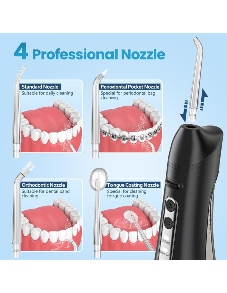 Hilo Dental de Agua OKALA Inalámbrico Recargable 260ml