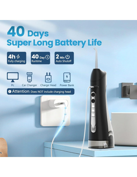 Hilo Dental de Agua OKALA Inalámbrico Recargable 260ml