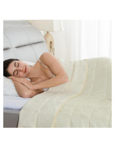 Manta con peso Drewin 5.44kg Individual Beige 121.9x182.9cm