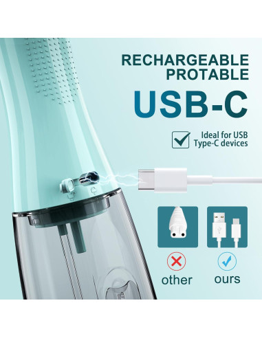 Irrigador Dental Inalámbrico MOCEL 350ml 5 Modos Verde