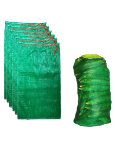 10 Bolsas de Malla Reutilizables Verde 53x85 cm Soportan 29 kg