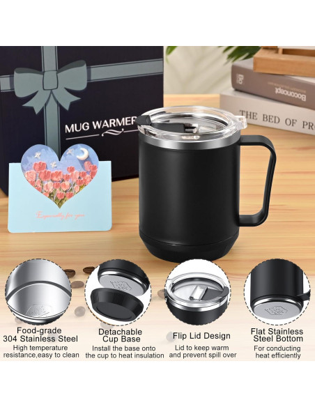 Juego de Taza Calentadora Waipfaru 16oz con Control Térmico