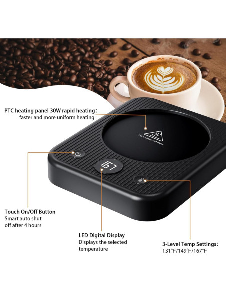 Juego de Taza Calentadora Waipfaru 16oz con Control Térmico