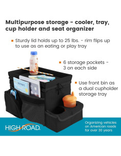 Organizador de Auto High Road CarHop Negro - Aislado y Multifuncional 2