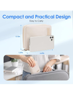 Bolsa Organizadora de Cables LENTION Beige Impermeable 2