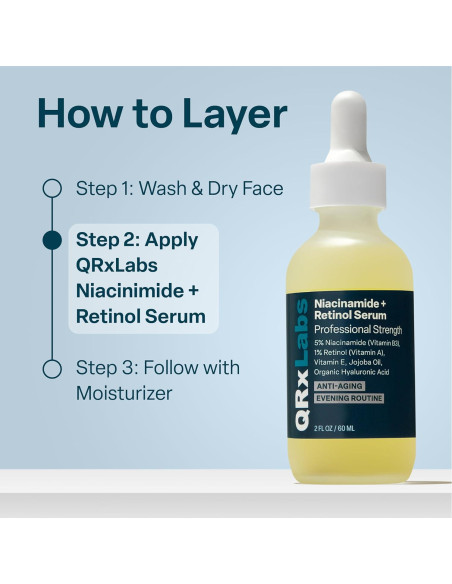 Suero Anti-Envejecimiento QRxLabs 59 ml Niacinamida 5% Retinol 1% Suero Anti-Envejecimiento QRxLabs 59 ml Niacinamida 5% Retinol 1%