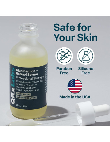 Suero Anti-Envejecimiento QRxLabs 59 ml Niacinamida 5% Retinol 1%