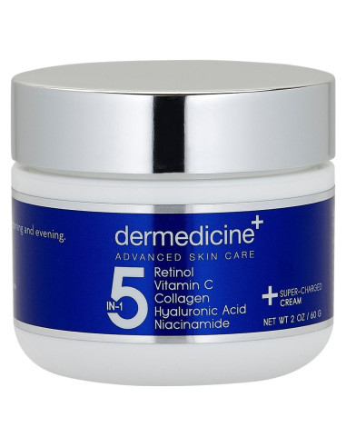Crema Facial 5 en 1 Dermedicine 56.7 g - Retinol, Vitamina C, Colágeno, Ácido Hialurónico, Niacinamida