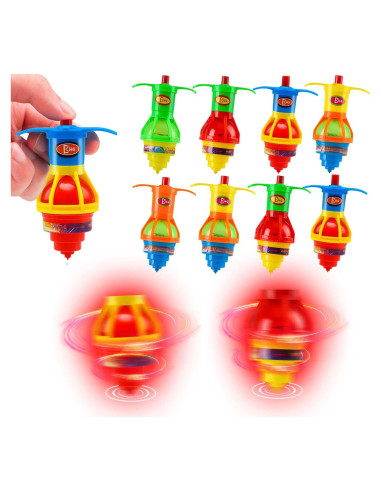 20 Trompos Iluminados Starhig para Niños - Juguetes LED para Fiestas