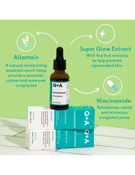 Suero de Niacinamida Q+A 30ml - Cuidado Facial Hidratante