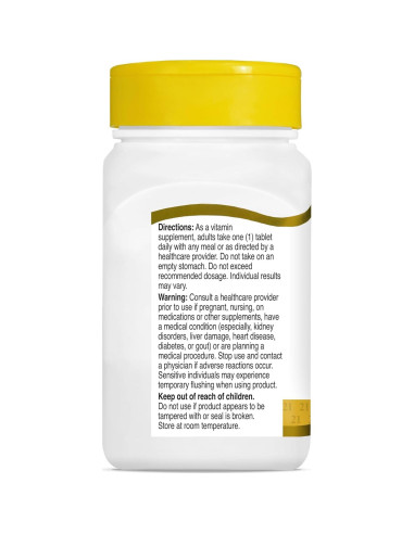 Tabletas de Niacinamida 500 mg 21st Century - 110 Conteo