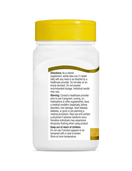 Tabletas de Niacinamida 500 mg 21st Century - 110 Conteo