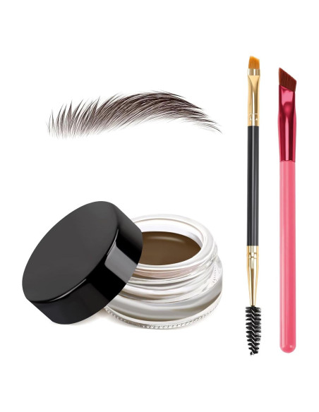 Kit de Gel para Cejas TOSOUATOP 3 en 1 con Pinceles, Marrón Medio Kit de Gel para Cejas TOSOUATOP 3 en 1 con Pinceles, Marrón Medio