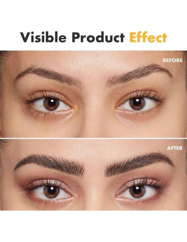 Kit de Gel para Cejas TOSOUATOP 3 en 1 con Pinceles, Marrón Medio